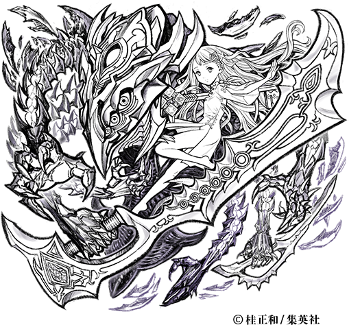 聖杯システム・アヴァロン SP(★6)ラフ画 illustrated by 桂正和